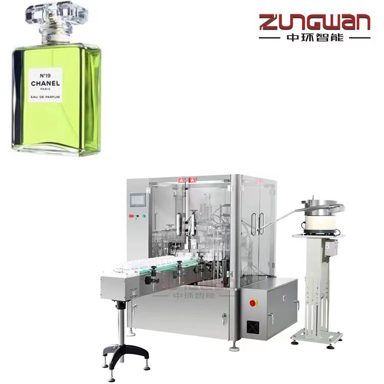 香水灌裝機(jī)天津廠家，香蜜伺服旋蓋機(jī)，香霧灌裝旋蓋生產(chǎn)線