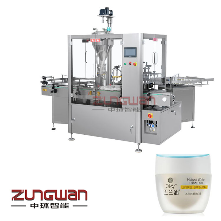 膏霜灌裝機(jī)生產(chǎn)線，全自動(dòng)膏體灌裝旋蓋機(jī)，軟膏包裝生產(chǎn)線